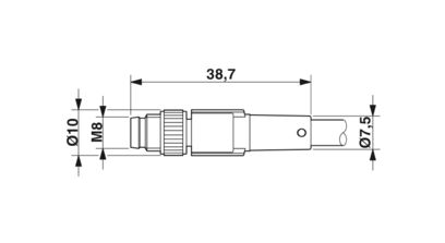 SAC-3P-M 8MS/1,5-PUR/M 8FR (1681965)